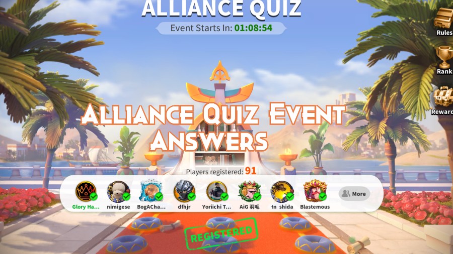 Alliance Quiz Event Answers