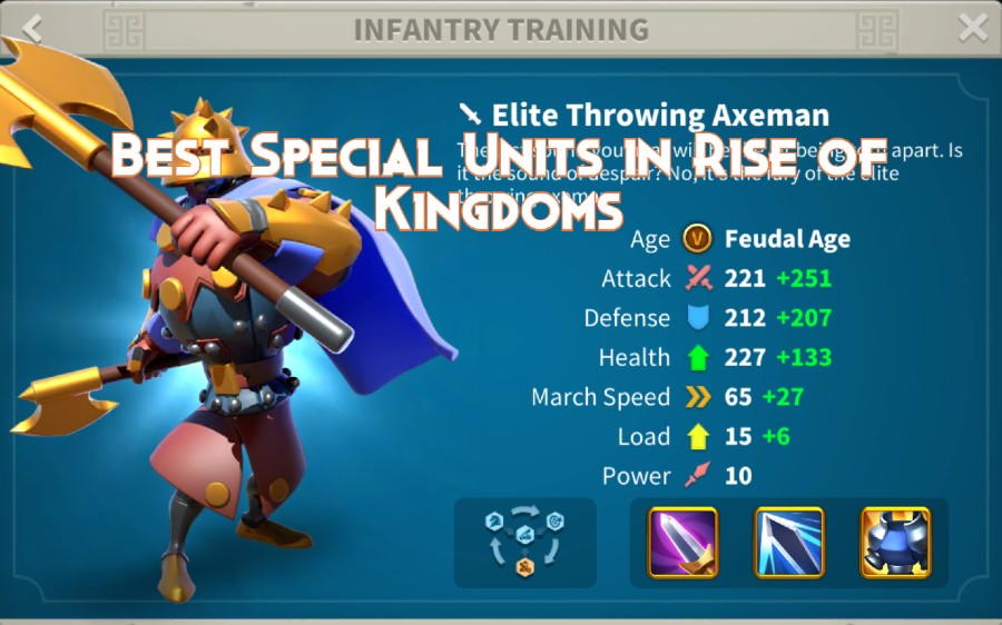 Rise of Kingdoms Best Special Units and Troops List Guide