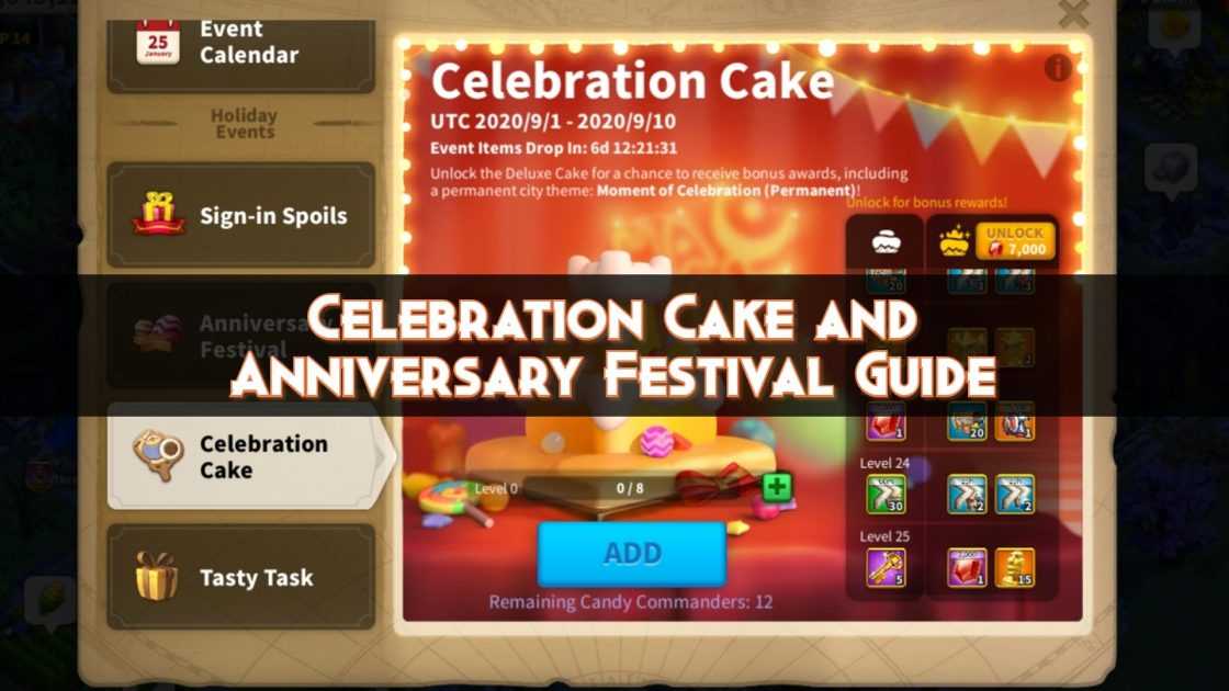 Celebration Cake and Anniversary Festival Guide
