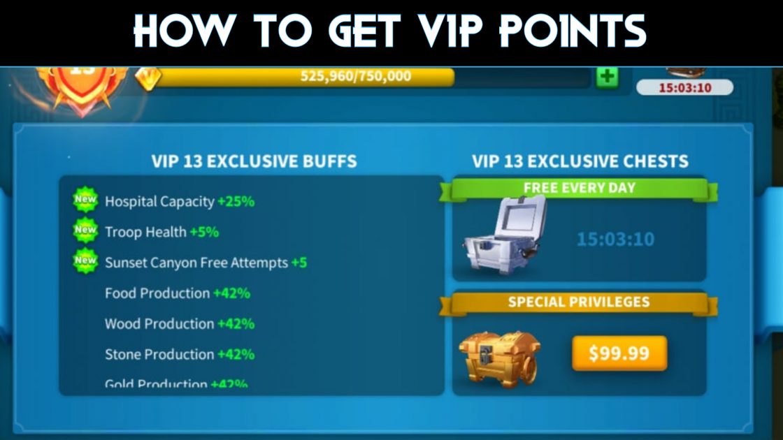 VIP points and VIP levels in ROK Guide 2023