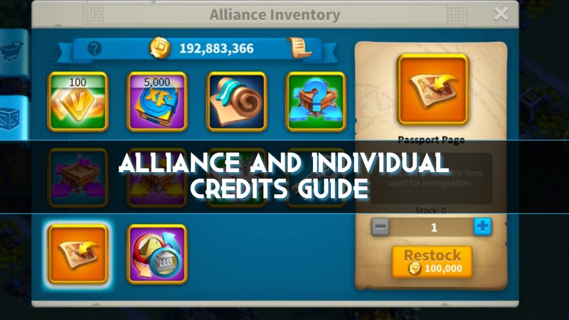 How To Get Alliance and Individual Credits Fast 2023